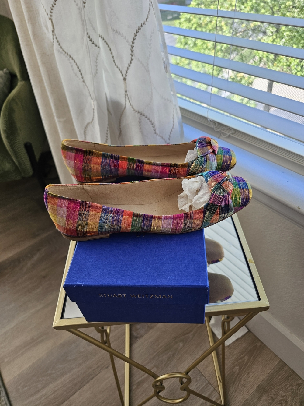 Stuart Weitzman Multicolor Knot-Front Flats - Picture 3 of 4